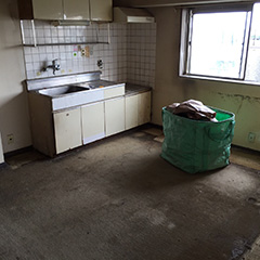マンションのキッチン解体前のイメージ